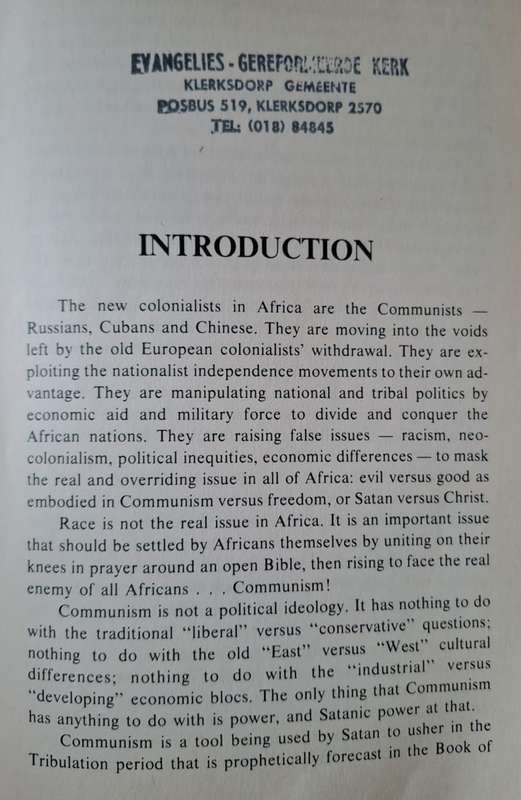 The Communist Threat to Southern Africa (paperback)