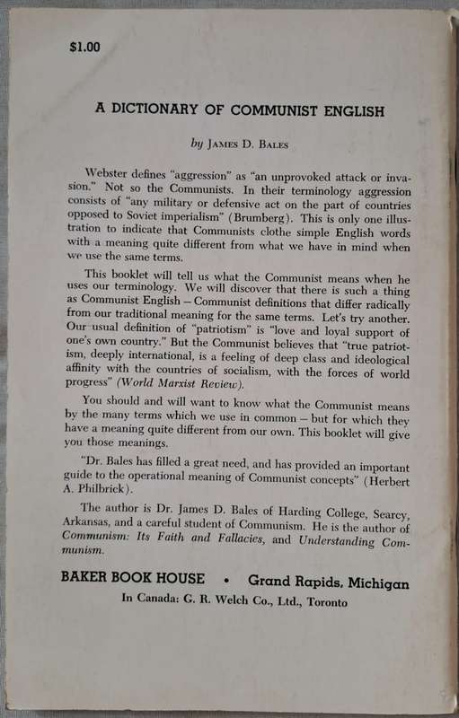 A Dictionary of Communist English - James D. Bales (Paperback)