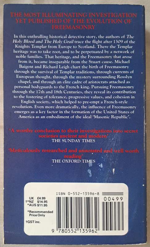 The Temple and the lodge - Michael Baigent & Richard Leigh (paperback)