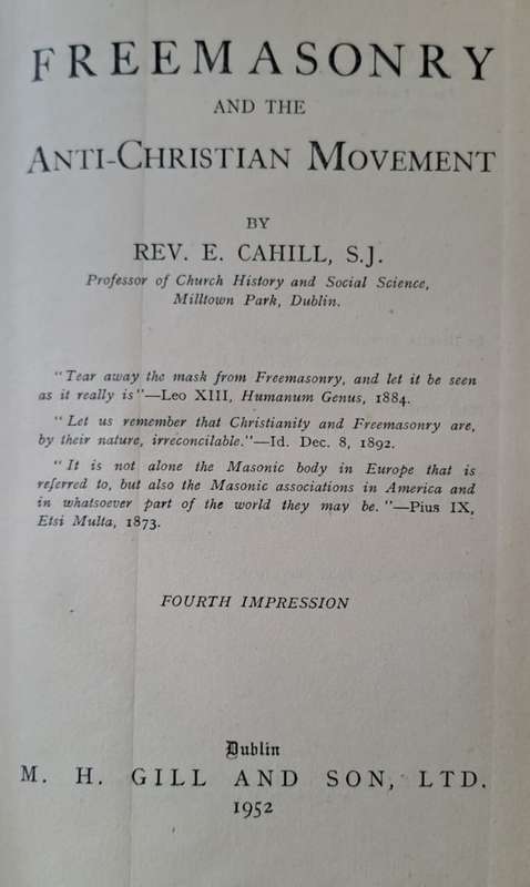 Freemasonry and the Anti-Christian Movement (hard cover with dj)