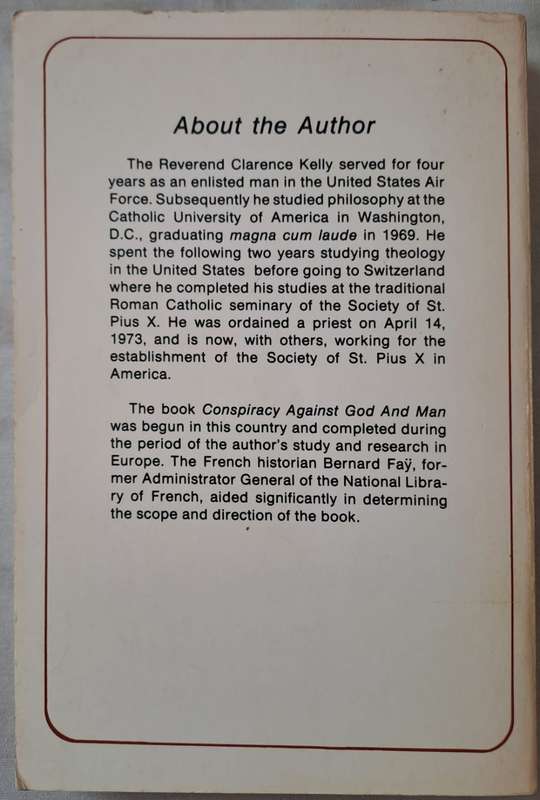 Conspiracy Against God and Man - Rev. Clarence Kelly (Paperback)