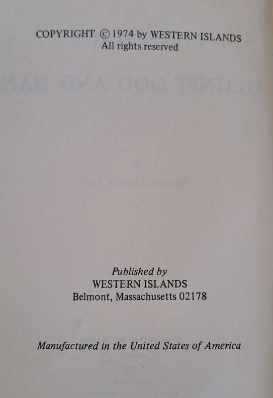 Conspiracy Against God and Man - Rev. Clarence Kelly (Paperback)