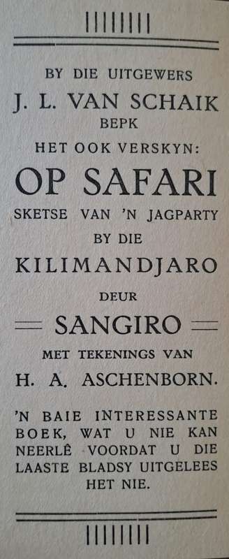 Die Adelaar - H. A. Aschenborn (Hard cover with no DJ)