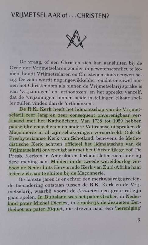 Vrijmetselaar, of....... Christen? -Door E. Smit (paperback)