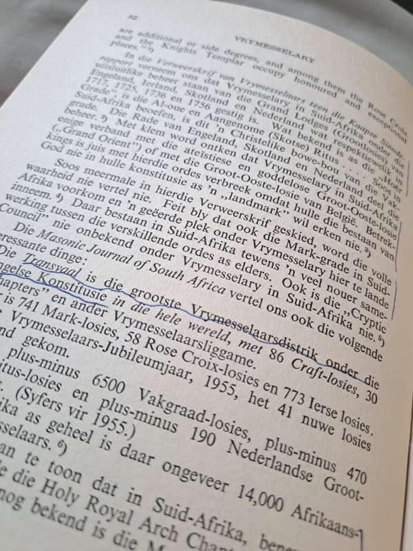 Vrymesselary sy geheime en gevare - F. N. Niekerk (Hard cover with no DJ)