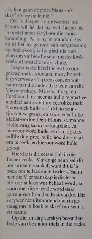 Jasper op Hoerskool - C. F. Beyers - Boshoff (hard cover weith no dj)