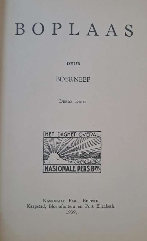 Boplaas - Boerneef (Hard cover with no dj)