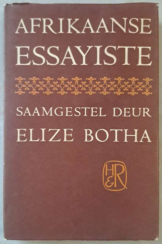 Afrikaanse Essayiste - Elize Botha (Hard cover with dj)