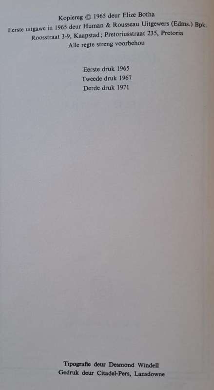 Afrikaanse Essayiste - Elize Botha (Hard cover with dj)