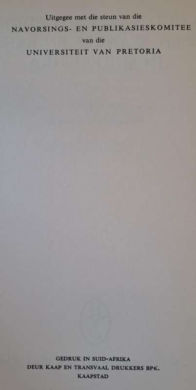 Kultuurbei nvloeding tussen Blankes en Bantoe in S.A. Prof. G. Cronje (hard cover with no dj)