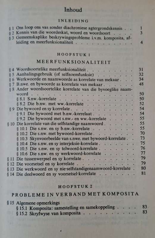 Samestelling, Afleiding en Woordsoortelike Meerfunksoinaliteit -Prof. W. Kempen (hardcover)