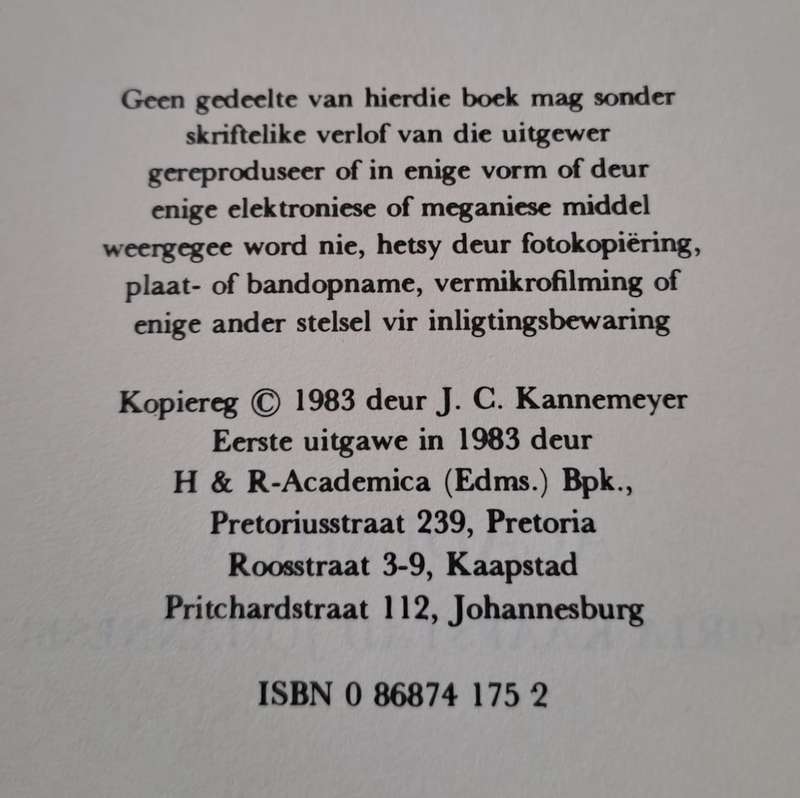 Geskiedenis van die Afrikaanse Literatuur - J. C. Kannemeyer (hard cove with dj)