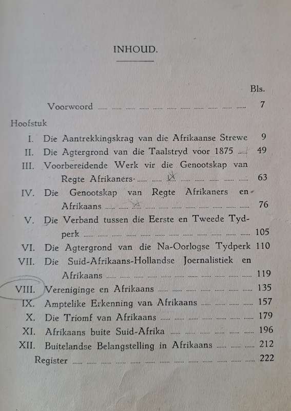 Die Geskiedenis van die Afrikaanse Beweging - dr G. S. Nienaber (hard cover no DJ)