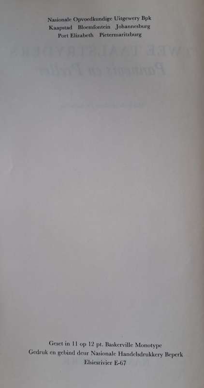 Twee Taalstryders - G. S. Nienaber (hard cover with no dj)