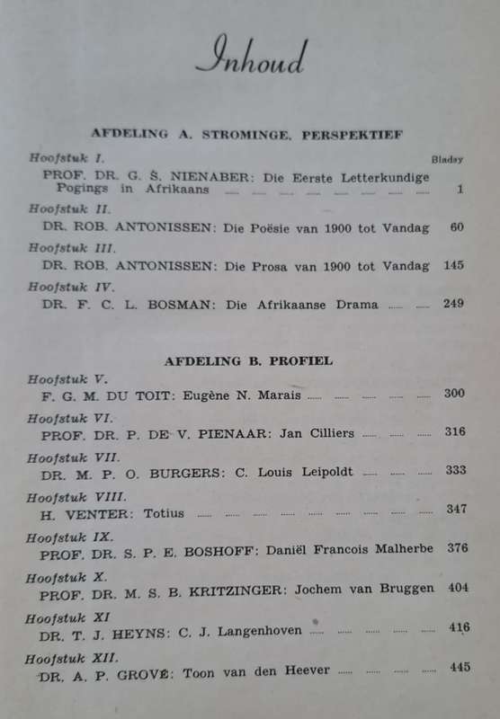 Perspektief en Profiel - Dr P. J. Nienaber (hard cover with no DJ)