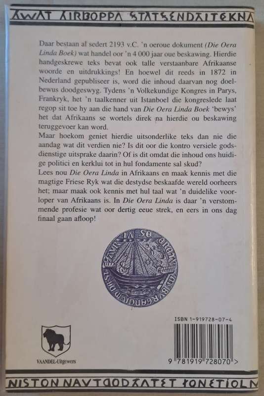 Die Oera Linda Boek - Adriaan Snyman (paperback)