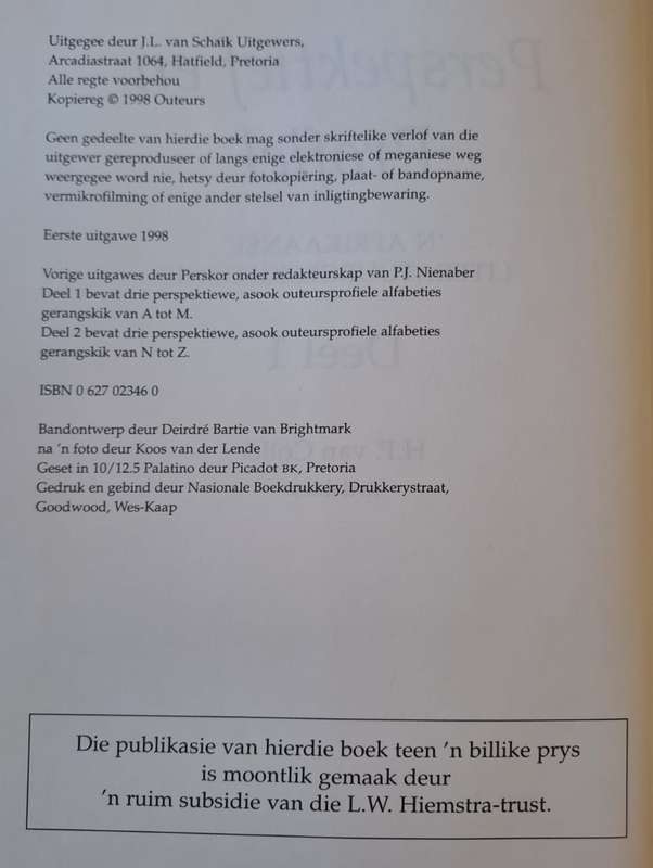 Perspektief & Profiel 1 - H P van Coller (paperback)
