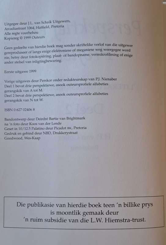 Perspektief & Profiel 2 - H P van Coller (paperback)