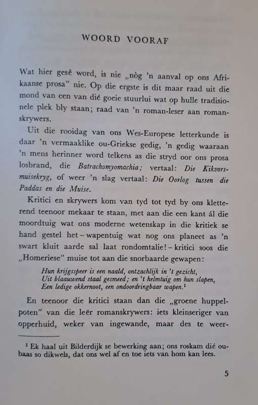 Vernuwing in die Prosa - N. P. Van Wyk Louw (hard cover with no dj)
