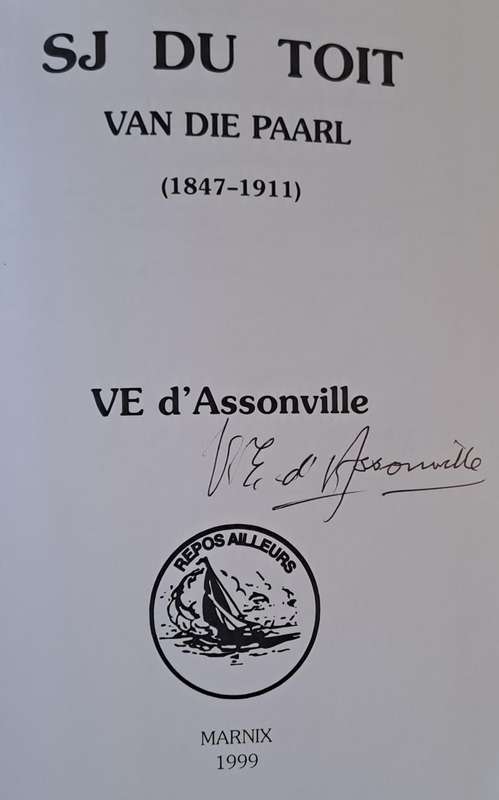 Van die paarl 1847-1911 - SJ Du Toit (hard cover with no dj)