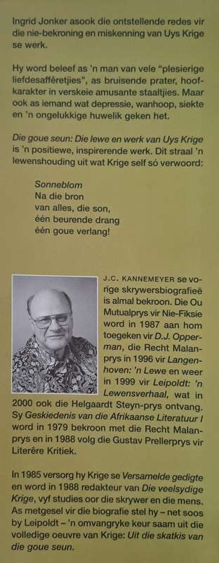 Die goue seun - J.C. Kannemeyer (hard cover with dj)