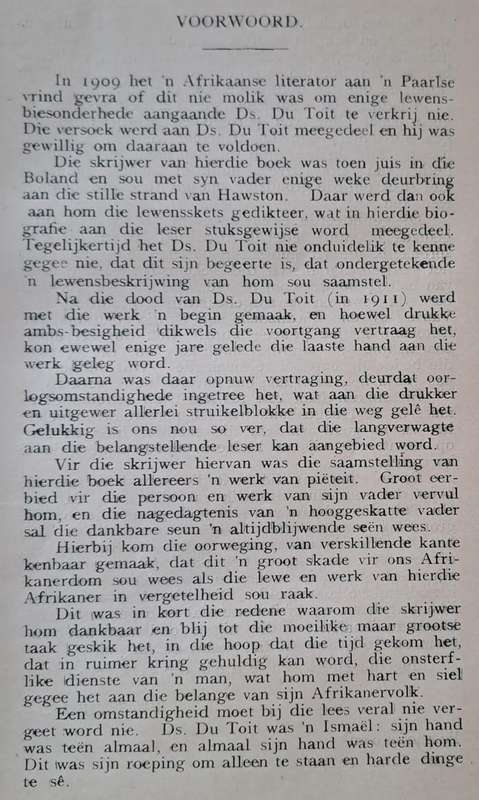 DS. S. Du Toit in weg en werk - J. D. Du Toit (hard cover with no dj)