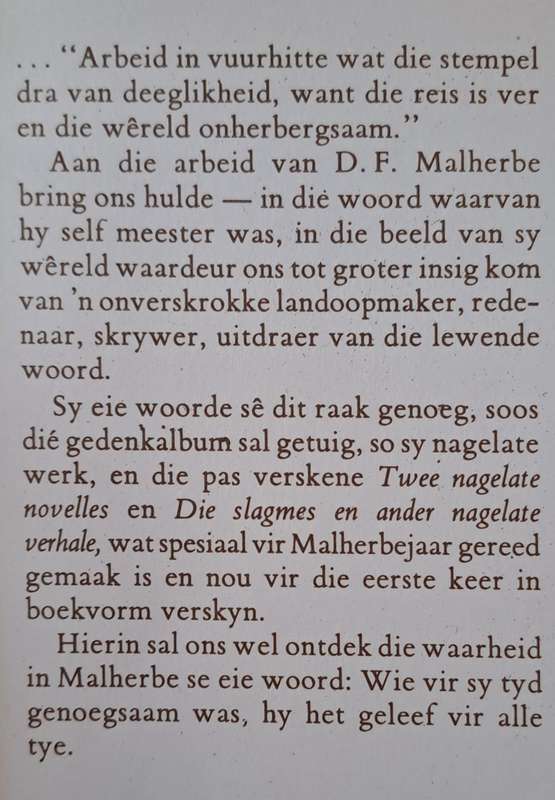 D.F. Malherbe in beeld en woord - B.Kok F.V. Lategan R.de Beer (hard cover with dj)