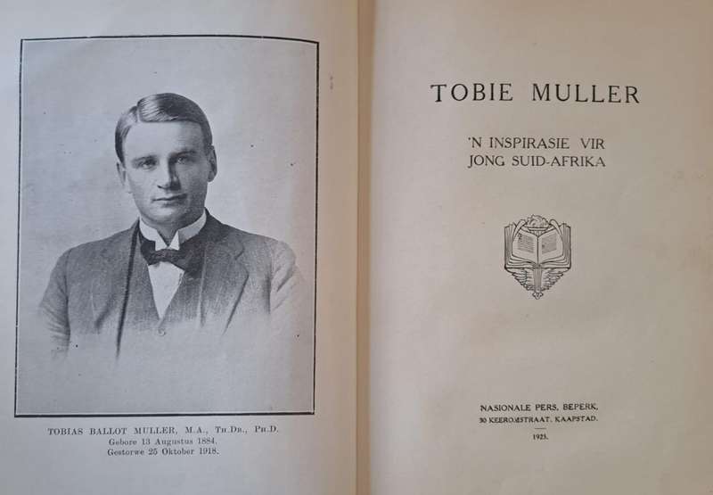 N Inspirasie vir jong Suid-Afrika - Tobie Muller (hard cover with no dj)