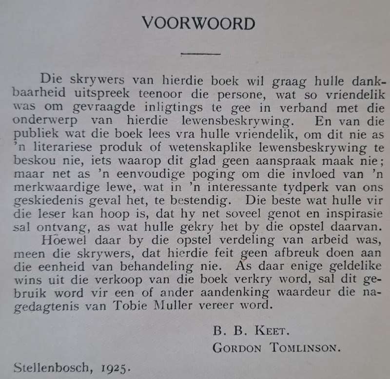N Inspirasie vir jong Suid-Afrika - Tobie Muller (hard cover with no dj)