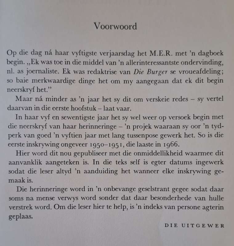 My Beskeie Deel M.E.R. - N outobiografiese Vertelling (hard cover with dj)