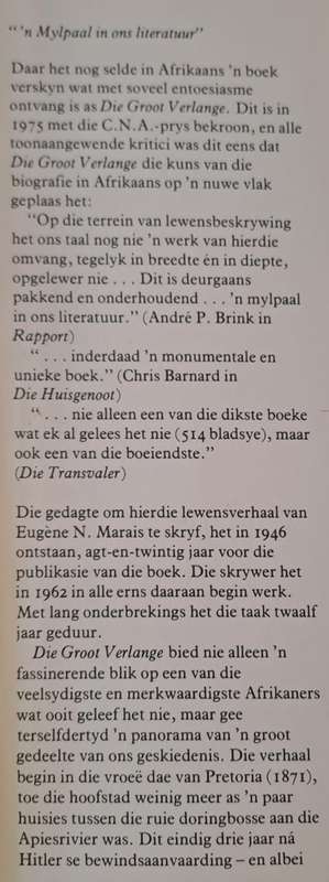 Die groot Verlange - Leon Rousseau (hard cover with dj)