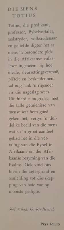 Die Mens Totius - C.J.M. Nienaber (hard cover with dj)