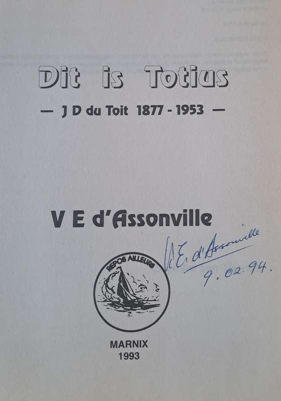 Dit is Totius - V E d'Assonville (hard cover with no dj)