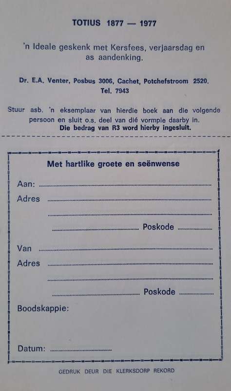 Totuis - E. A. Venter (paperback)