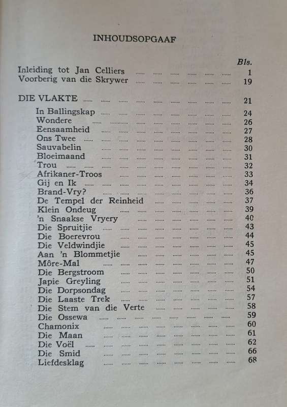 Die Vlakte en ander gedigte - Jan F. E. Celliers (hard cover with no dj)