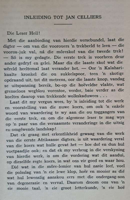 Die Vlakte en ander gedigte - Jan F. E. Celliers (hard cover with no dj)