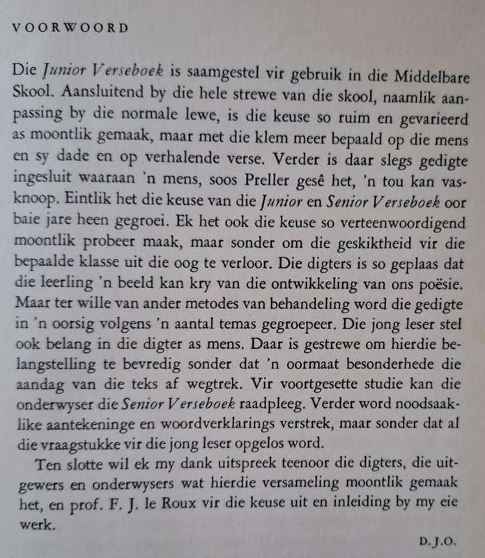 Junior verseboek D.J. Opperman (hard cover with dj)