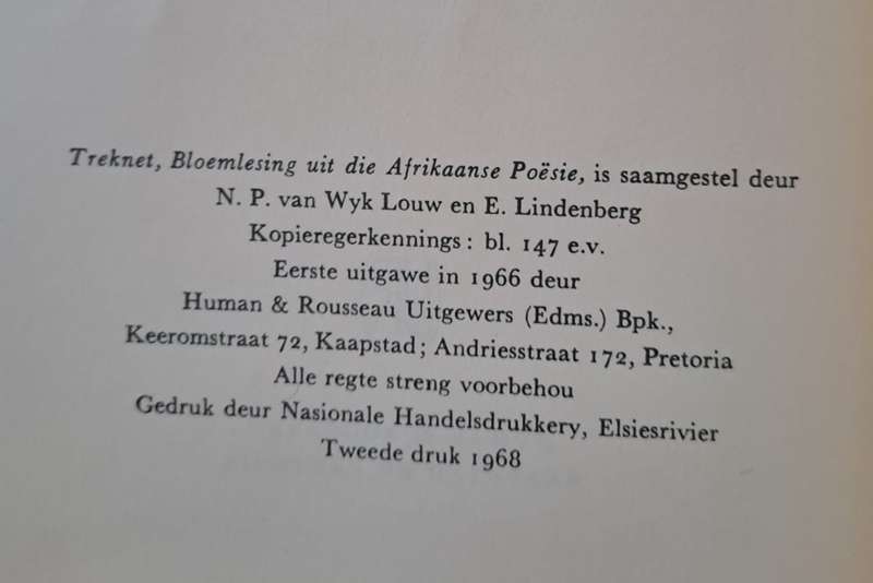 Treknet - N. P. Van Wyk Louw (hardcover with no dj)