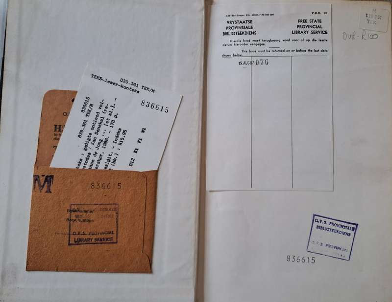 Teks - Leser - Konteks - Jan senekal (hard cover with no dj)