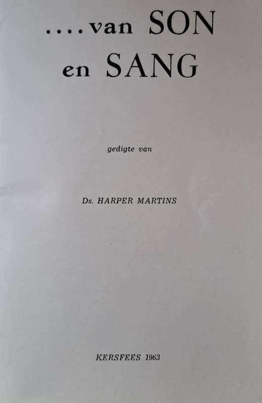 ....van Son en Sang - Ds. Harper Martins (paperback)