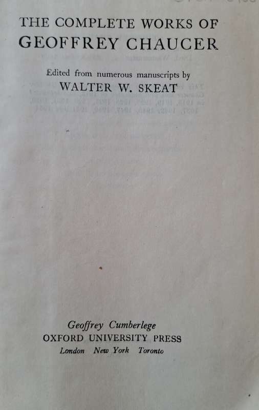 The complete works of Geoffrey Chaucer (hard cover with no dj)