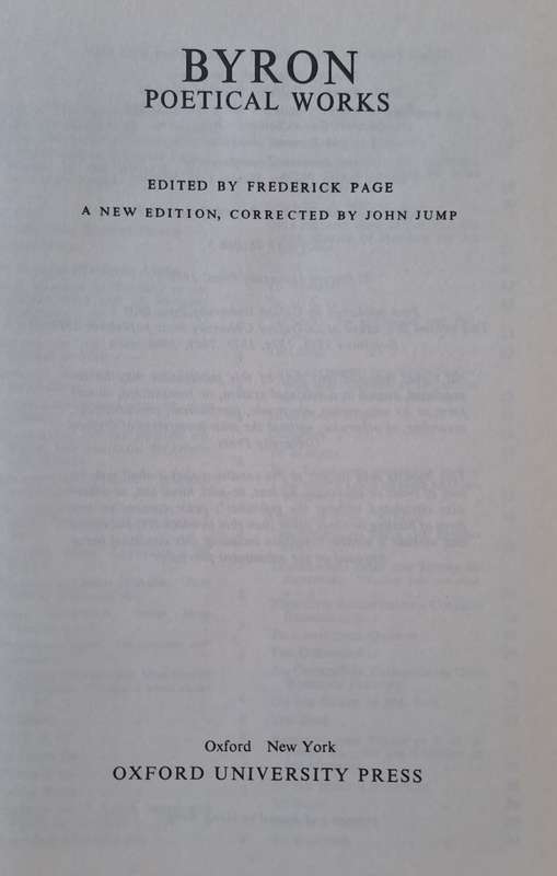 Byron Poetical works (paperback)