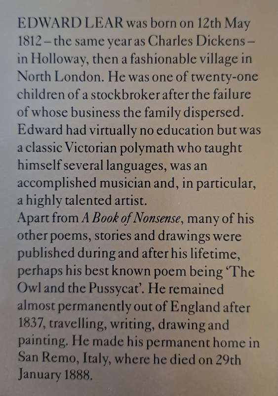 Book of Nonsense - Edward Lear's (hard cover with dj)