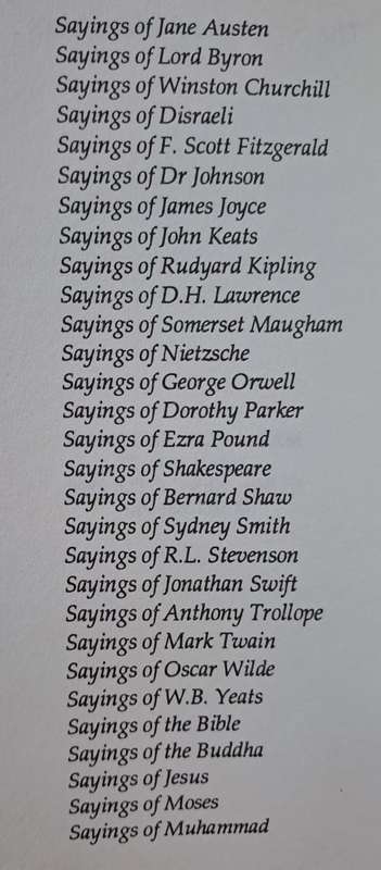 The sayings of John Keats (paperback)