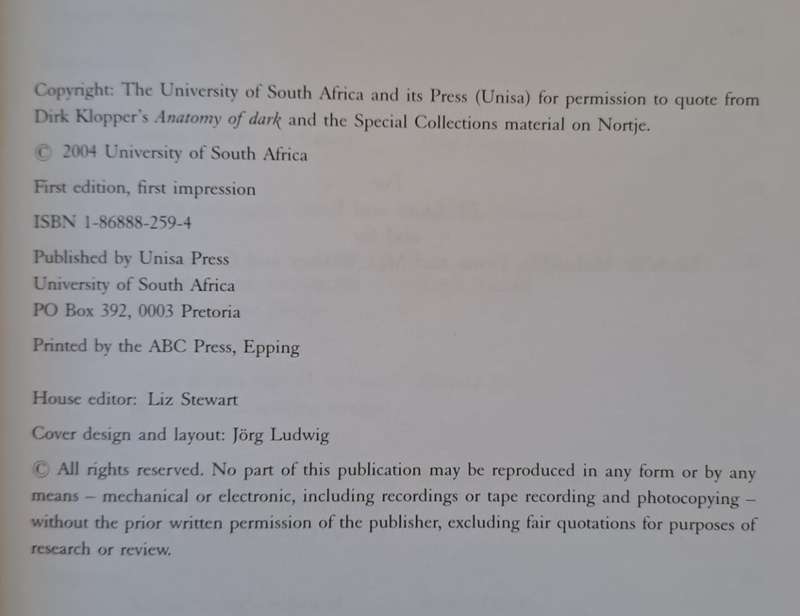 Arthur Nortje, Poet and south African: New Critical and contextual Essays - Craig McLuckie.