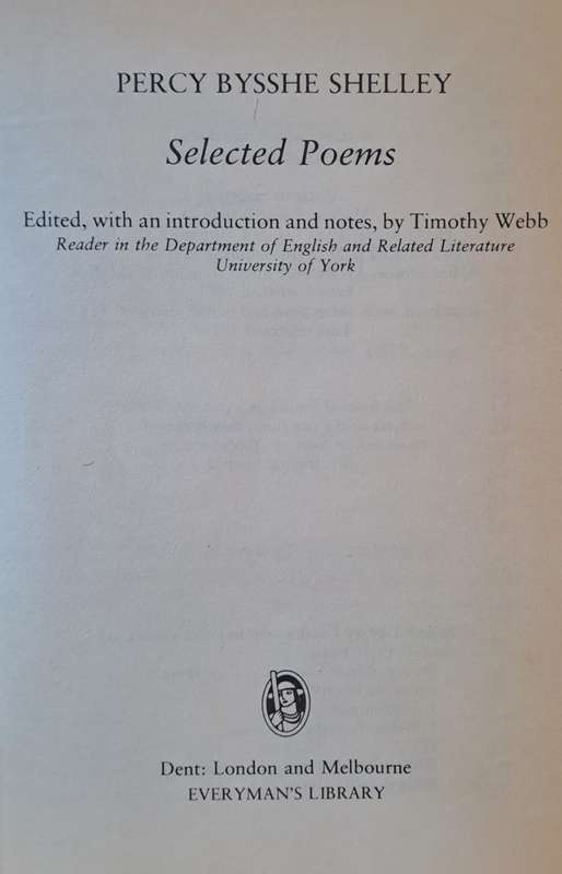 Shelley Selected Poems - Timothy Webb (paperback)