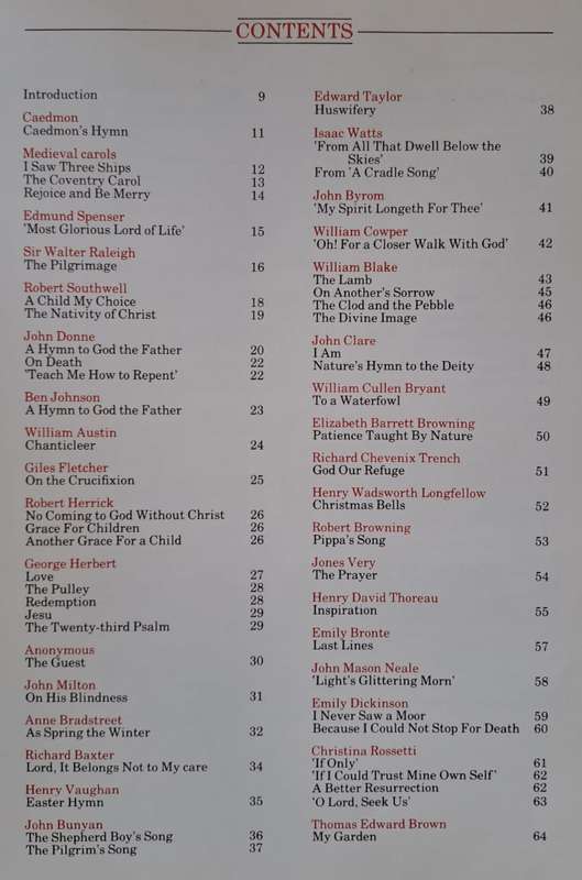 The Lion book of Christian Poetry - Pat Alexander (hard cover with dj)