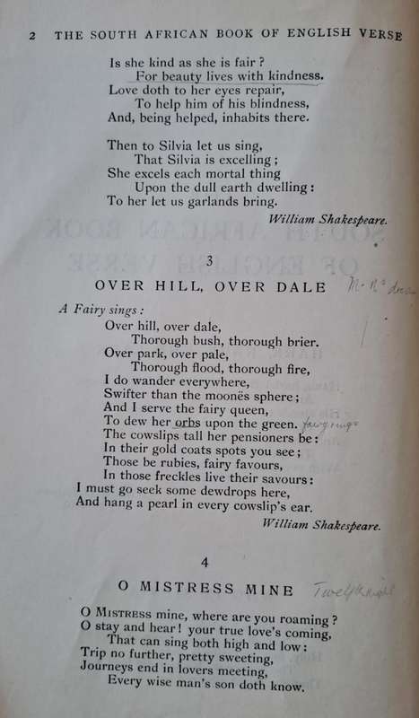 The South African book of English verse - John Purves (hard cover with no dj)