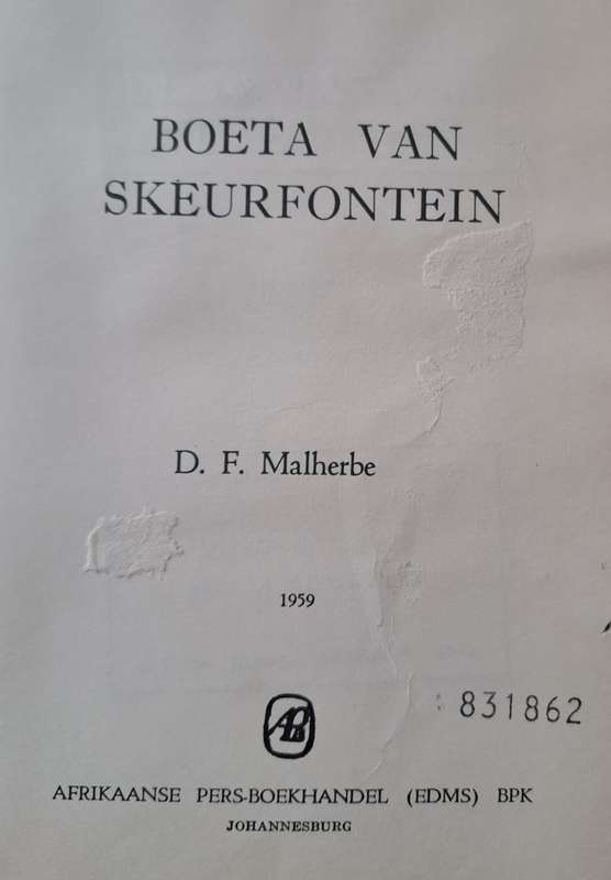 Boeta van Skeurfontein - D. F. Malherbe (paperback)