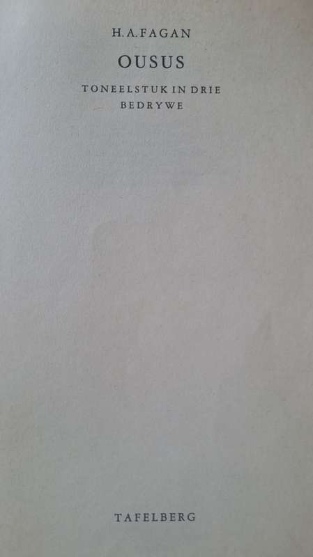 Ousus - H. A. Fagan (paperback)